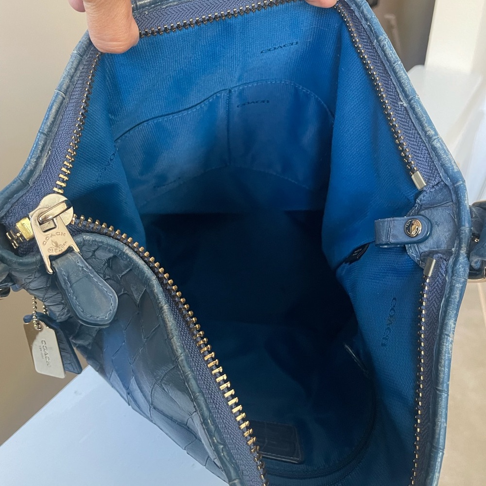 VINTAGE RARE COACH CROC EMBOSSED BUCKET LARGE BAG - Picture 8 of 12
